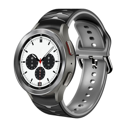 Curved Texture Silicone Watch Band, For Samsung Galaxy Watch 4 44mm, For Samsung Galaxy Watch 4 40mm, For Samsung Galaxy Watch 4 Classic 42mm - DealBuddy