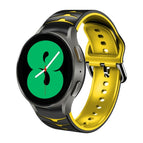 For Samsung Galaxy Watch 4 44mm / Black+Yellow