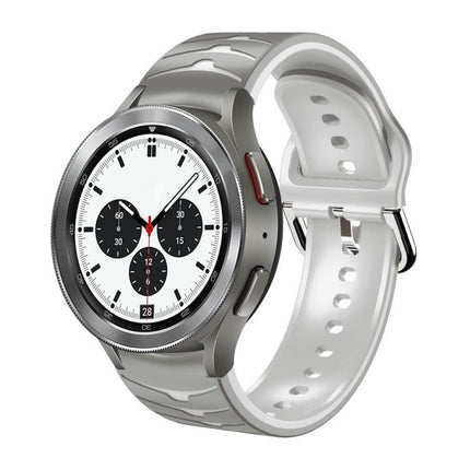 Curved Texture Silicone Watch Band, For Samsung Galaxy Watch 4 44mm, For Samsung Galaxy Watch 4 40mm, For Samsung Galaxy Watch 4 Classic 42mm - DealBuddy