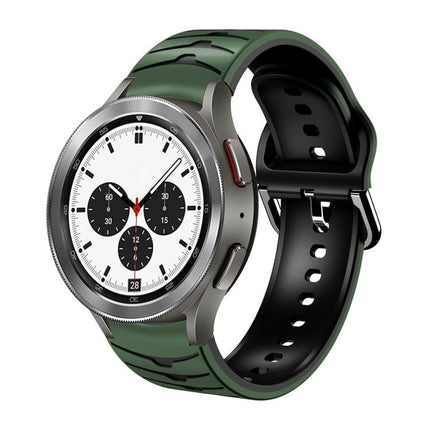 Curved Texture Silicone Watch Band, For Samsung Galaxy Watch 4 44mm, For Samsung Galaxy Watch 4 40mm, For Samsung Galaxy Watch 4 Classic 42mm - DealBuddy