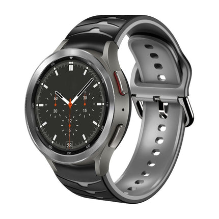 Curved Texture Silicone Watch Band, For Samsung Galaxy Watch 4 Classic 46mm - DealBuddy