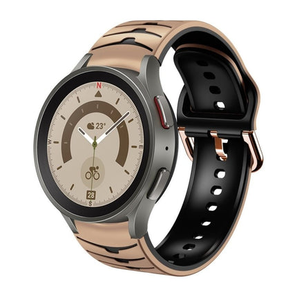Curved Texture Silicone Watch Band, For Samsung Galaxy Watch 5 44mm, For Samsung Galaxy Watch 5 40mm, For Samsung Galaxy Watch 5 Pro 45mm - DealBuddy
