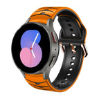 For Samsung Galaxy Watch 5 44mm / Orange+Black