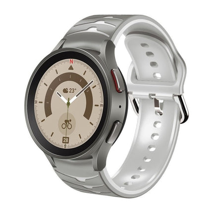 Curved Texture Silicone Watch Band, For Samsung Galaxy Watch 5 44mm, For Samsung Galaxy Watch 5 40mm, For Samsung Galaxy Watch 5 Pro 45mm - DealBuddy
