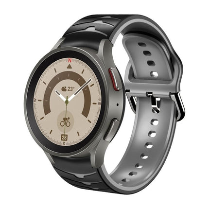 Curved Texture Silicone Watch Band, For Samsung Galaxy Watch 5 44mm, For Samsung Galaxy Watch 5 40mm, For Samsung Galaxy Watch 5 Pro 45mm - DealBuddy