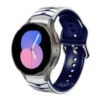 For Samsung Galaxy Watch 5 44mm / White+Blue