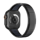 Curved Two - Tone Side - Release Stainless Steel Watch Band, For Apple Watch 49mm / 46mm / 45mm / 44mm, For Apple Watch 42mm / 41mm / 40mm / 38mm - DealBuddy
