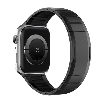 Curved Two - Tone Side - Release Stainless Steel Watch Band, For Apple Watch 49mm / 46mm / 45mm / 44mm, For Apple Watch 42mm / 41mm / 40mm / 38mm - DealBuddy