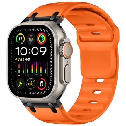 Customised Step - Style Solid Colour Silicone Watch Band, For Apple Watch 49mm / 46mm / 45mm / 44mm - DealBuddy
