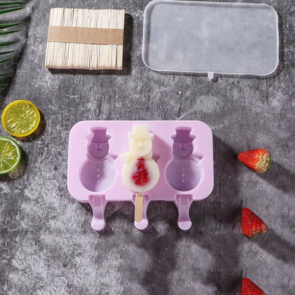 Cute Cartoon Silicone Ice Cream Popsicle Mold with Lid & Stick - DealBuddy