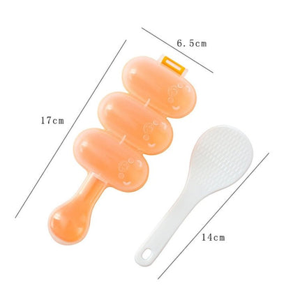 Cute Style Food - grade Sushi Rice Ball Shaker Mold with Spoon for Kids, Random Color Delivery - DealBuddy