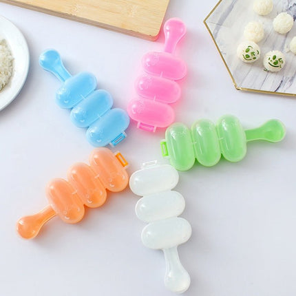 Cute Style Food - grade Sushi Rice Ball Shaker Mold with Spoon for Kids, Random Color Delivery - DealBuddy