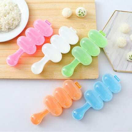 Cute Style Food - grade Sushi Rice Ball Shaker Mold with Spoon for Kids, Random Color Delivery - DealBuddy