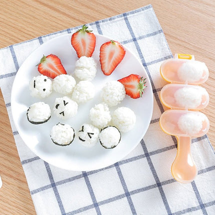 Cute Style Food - grade Sushi Rice Ball Shaker Mold with Spoon for Kids, Random Color Delivery - DealBuddy