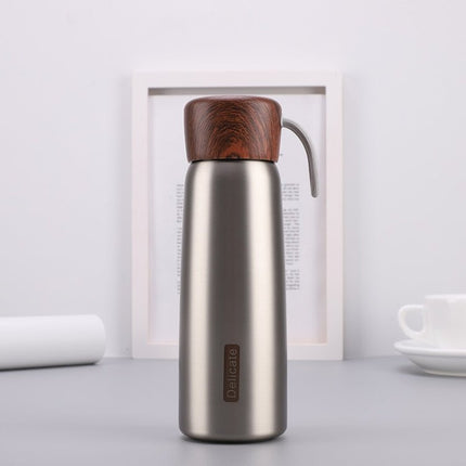 Delicate 304 Stainless Steel Wood Grain Thermos Cup - DealBuddy