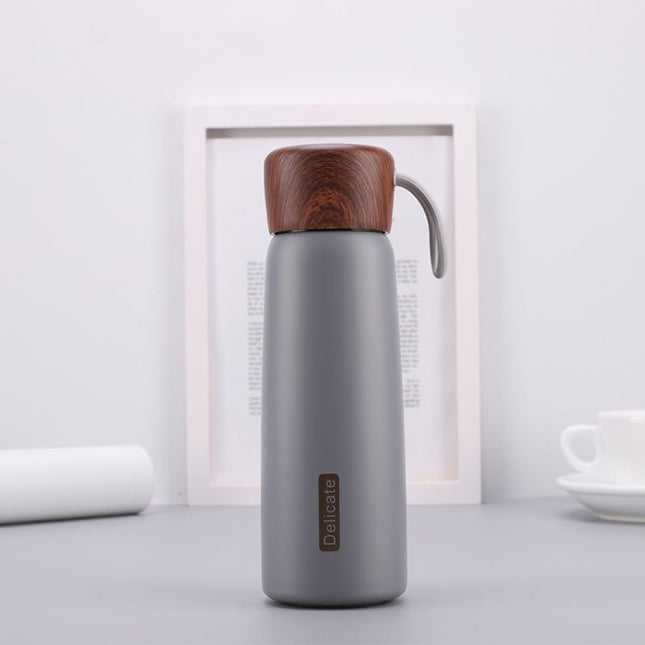 Delicate 304 Stainless Steel Wood Grain Thermos Cup - DealBuddy