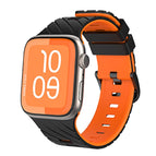 For Apple Watch 46mm / 49mm / 45mm / 44mm / Black+Orange