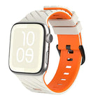 For Apple Watch 46mm / 49mm / 45mm / 44mm / Starlight +Orange