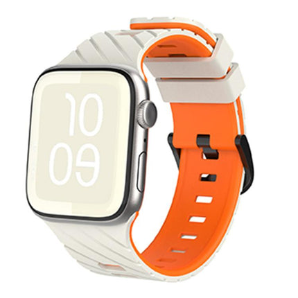 Diagonal Two - Color Silicone Watch Band, For Apple Watch 46mm / 49mm / 45mm / 44mm - DealBuddy