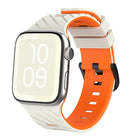 Diagonal Two - Color Silicone Watch Band, For Apple Watch 46mm / 49mm / 45mm / 44mm - DealBuddy