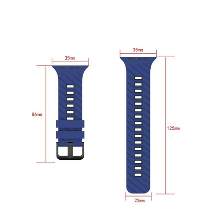 Diagonal Two - Color Silicone Watch Band, For Apple Watch 46mm / 49mm / 45mm / 44mm - DealBuddy