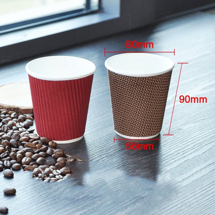 Disposable Thickened Anti - scalding Corrugated Coffee Cup - DealBuddy