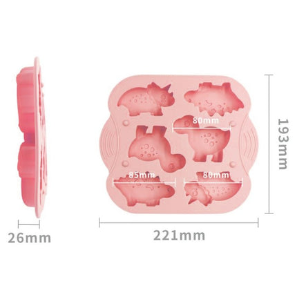DIY 6 Grid Silicone Dinosaur Cake Mold Baby Food Supplement Mold Baking Tools - DealBuddy