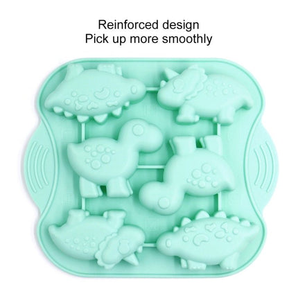 DIY 6 Grid Silicone Dinosaur Cake Mold Baby Food Supplement Mold Baking Tools - DealBuddy