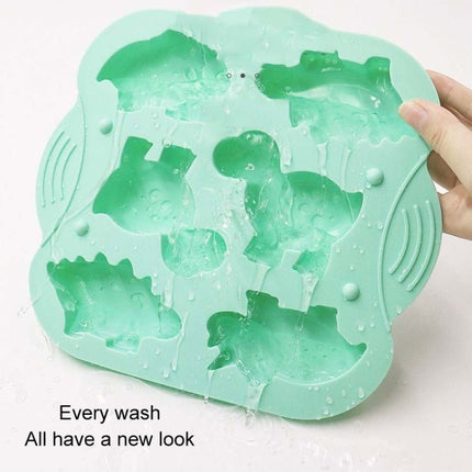 DIY 6 Grid Silicone Dinosaur Cake Mold Baby Food Supplement Mold Baking Tools - DealBuddy