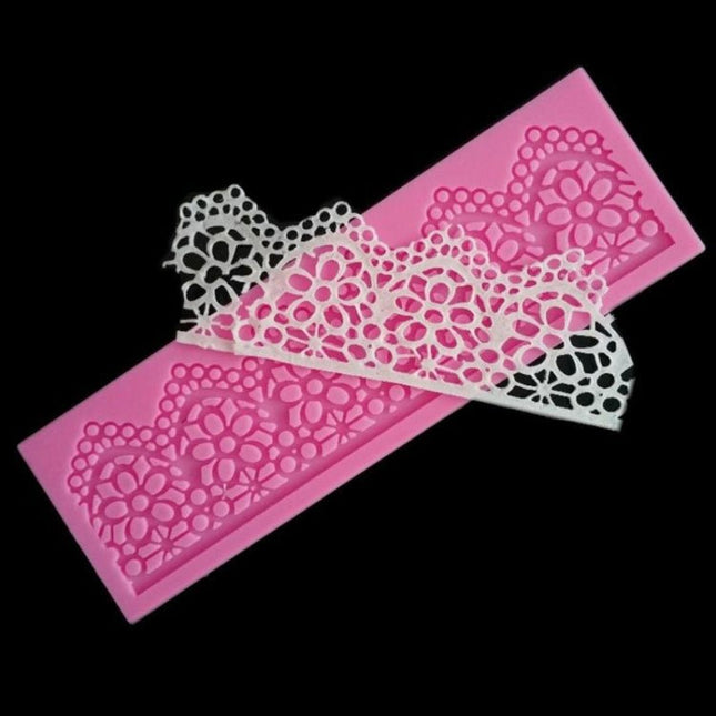 DIY Baking Tools Lace Silicone Moulds Fondant Cake Surrounding Decoration Tools Chocolate Mould - DealBuddy