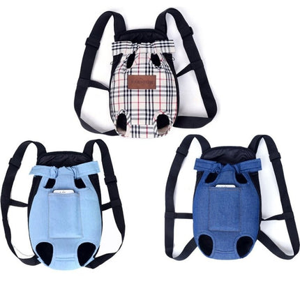 Dog Going Out Foldable On Chest Backpack Pet Carrier Bag, Blue Denim (Four Seasons), Light Color Cowboy (Four Seasons), Apricot Lattice (Four Seasons) - DealBuddy