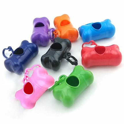 Dog Poop Dispenser Dog Poop Bag Bone Dispenser Case Pet Waste Bags, Pink, Green, Black, Red, Purple, Orange, Blue - DealBuddy