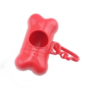 Dog Poop Dispenser Dog Poop Bag Bone Dispenser Case Pet Waste Bags, Pink, Green, Black, Red, Purple, Orange, Blue - DealBuddy
