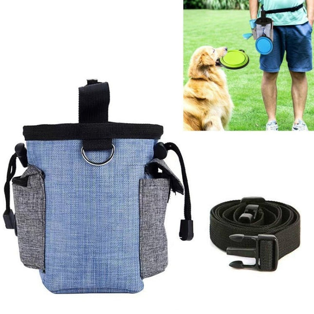 Dog Training Bag Outing Food Snacks Garbage Bag Dog Outing Training Waist Bag Pet Training Bag, Blue Waist Bag, Blue Waist Bag+Folding Bowl - DealBuddy