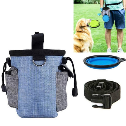 Dog Training Bag Outing Food Snacks Garbage Bag Dog Outing Training Waist Bag Pet Training Bag, Blue Waist Bag, Blue Waist Bag+Folding Bowl - DealBuddy