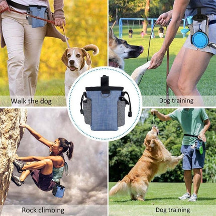 Dog Training Bag Outing Food Snacks Garbage Bag Dog Outing Training Waist Bag Pet Training Bag, Blue Waist Bag, Blue Waist Bag+Folding Bowl - DealBuddy