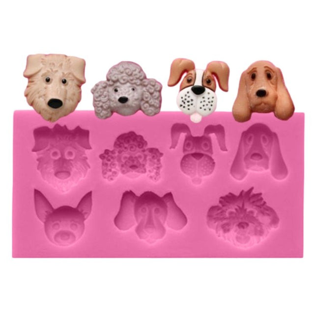 Dogs Shape Cartoon Silicone Fondant Cake Decorating Mold - DealBuddy