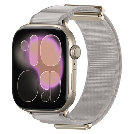 Double - Jointed Magnetic Metal - Tip Nylon Watch Band, For Apple Watch 49mm / 46mm / 45mm / 44mm, For Apple Watch 42mm / 41mm / 40mm / 38mm - DealBuddy