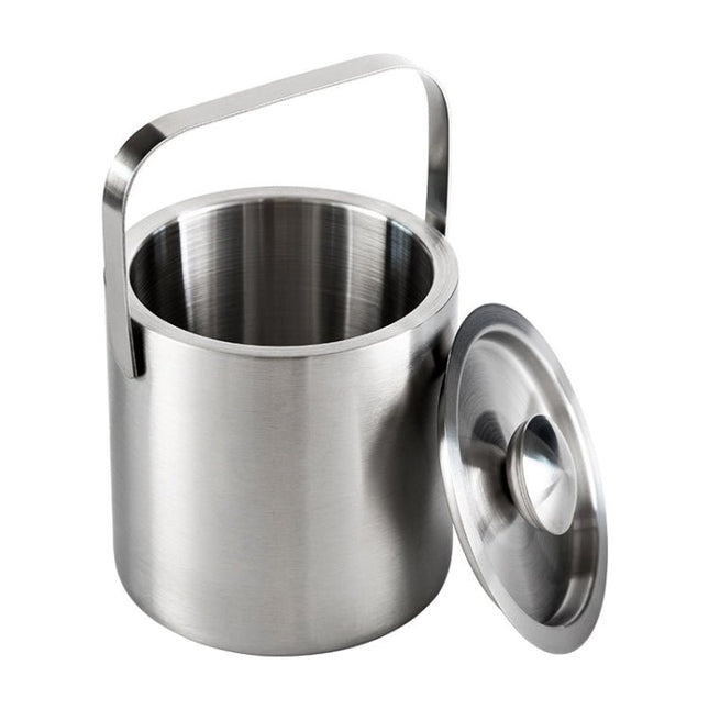 Double - Layer Portable Stainless Steel Ice Bucket Bar Champagne Beer Barrel - DealBuddy