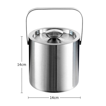 Double - Layer Portable Stainless Steel Ice Bucket Bar Champagne Beer Barrel - DealBuddy