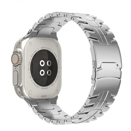 Double Lock Buckle Turtle Titanium Steel Watch Band, For Apple Watch SE 2023 44mm, For Apple Watch SE 2023 40mm, For Apple Watch Ultra 2 49mm, For Apple Watch Series 9 45mm, For Apple Watch Series 9 41mm, For Apple Watch Ultra 49mm                     ... - DealBuddy