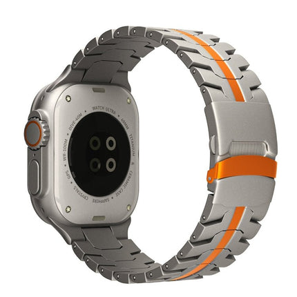 Double Lock Buckle Turtle Titanium Steel Watch Band, For Apple Watch SE 2023 44mm, For Apple Watch SE 2023 40mm, For Apple Watch Ultra 2 49mm, For Apple Watch Series 9 45mm, For Apple Watch Series 9 41mm, For Apple Watch Ultra 49mm                     ... - DealBuddy