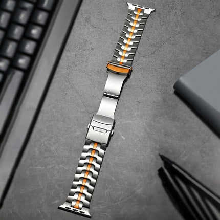 Double Lock Buckle Turtle Titanium Steel Watch Band, For Apple Watch SE 2023 44mm, For Apple Watch SE 2023 40mm, For Apple Watch Ultra 2 49mm, For Apple Watch Series 9 45mm, For Apple Watch Series 9 41mm, For Apple Watch Ultra 49mm                     ... - DealBuddy