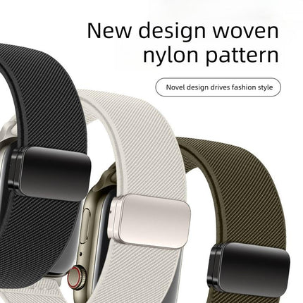 Double Magnetic Buckle Elastic Nylon Watch Band, For Apple Watch 49mm / 46mm / 45mm / 44mm, For Apple Watch 42mm / 41mm / 40mm / 38mm - DealBuddy