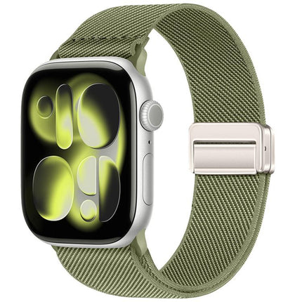 Double Magnetic Buckle Elastic Nylon Watch Band, For Apple Watch 49mm / 46mm / 45mm / 44mm, For Apple Watch 42mm / 41mm / 40mm / 38mm - DealBuddy