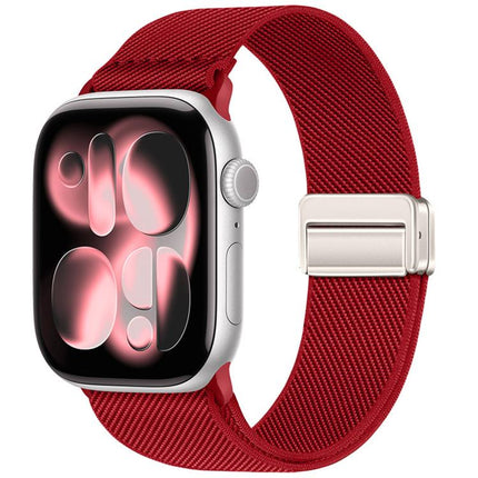 Double Magnetic Buckle Elastic Nylon Watch Band, For Apple Watch 49mm / 46mm / 45mm / 44mm, For Apple Watch 42mm / 41mm / 40mm / 38mm - DealBuddy