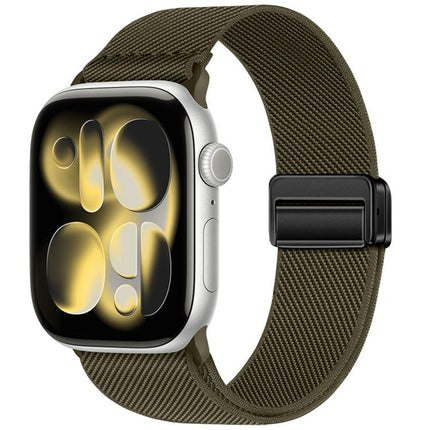 Double Magnetic Buckle Elastic Nylon Watch Band, For Apple Watch 49mm / 46mm / 45mm / 44mm, For Apple Watch 42mm / 41mm / 40mm / 38mm - DealBuddy