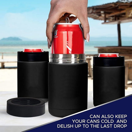 Double Vacuum 12oz Coke Can Insulated Mug 304 Stainless Steel Beer Cooler With Bottle Opener - DealBuddy