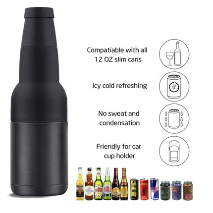 Double Vacuum 12oz Coke Can Insulated Mug 304 Stainless Steel Beer Cooler With Bottle Opener - DealBuddy