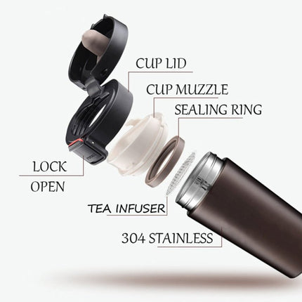 Double Wall Stainless Steel Vacuum Flasks 380ml Car Thermo Cup Coffee Tea Travel Mug Thermol Bottle - DealBuddy